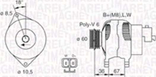 Magneti Marelli 063730005010 - Генератор vvparts.bg