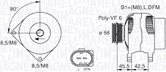 Magneti Marelli 063730001010 - Генератор vvparts.bg