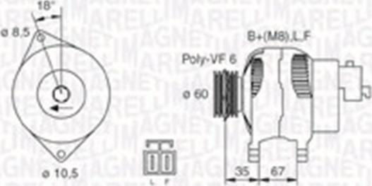 Magneti Marelli 063730010010 - Генератор vvparts.bg