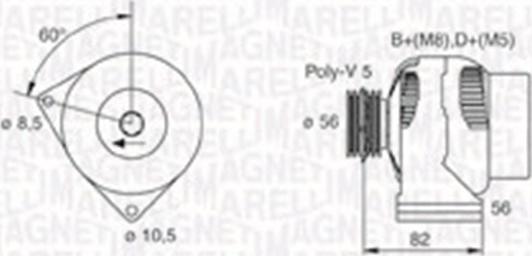 Magneti Marelli 063730017010 - Генератор vvparts.bg