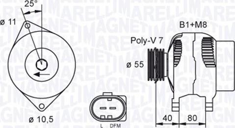 Magneti Marelli 063731700010 - Генератор vvparts.bg