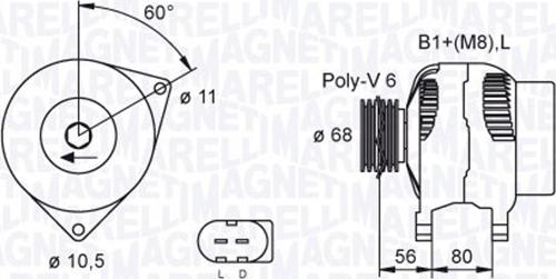 Magneti Marelli 063731557010 - Генератор vvparts.bg