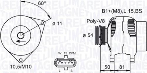 Magneti Marelli 063730037010 - Генератор vvparts.bg