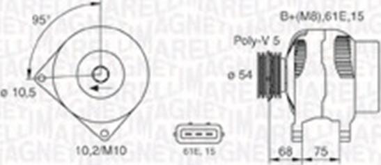 Magneti Marelli 063730025010 - Генератор vvparts.bg