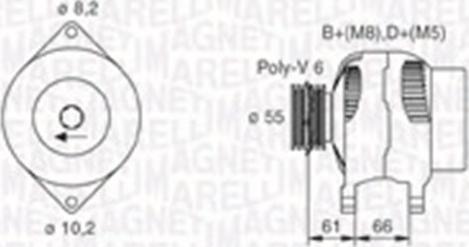 Magneti Marelli 063730023010 - Генератор vvparts.bg