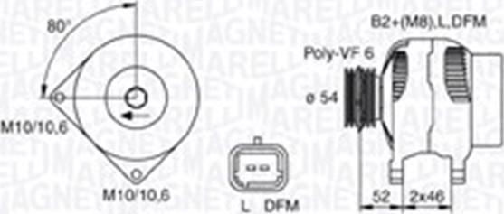 Magneti Marelli 063730027010 - Генератор vvparts.bg