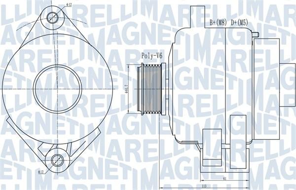 Magneti Marelli 063731995010 - Генератор vvparts.bg