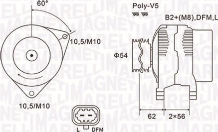 Magneti Marelli 063731940010 - Генератор vvparts.bg