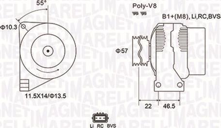 Magneti Marelli 063731958010 - Генератор vvparts.bg