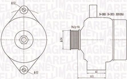 Magneti Marelli 063731952010 - Генератор vvparts.bg