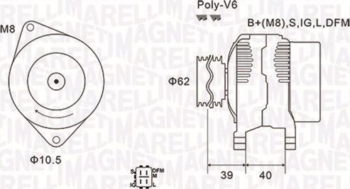 Magneti Marelli 063731964010 - Генератор vvparts.bg