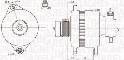 Magneti Marelli 063731900010 - Генератор vvparts.bg