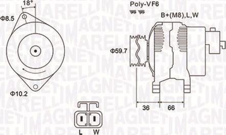 Magneti Marelli 063731901010 - Генератор vvparts.bg