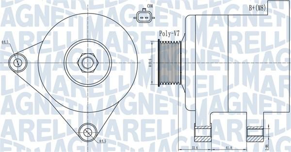 Magneti Marelli 063731936010 - Генератор vvparts.bg