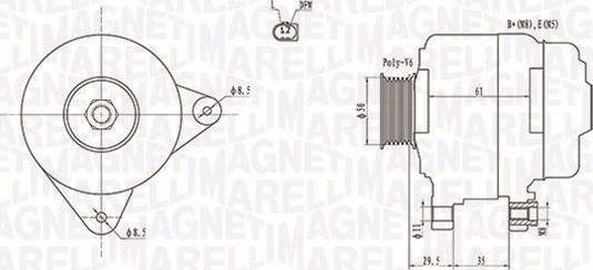 Magneti Marelli 063731921010 - Генератор vvparts.bg