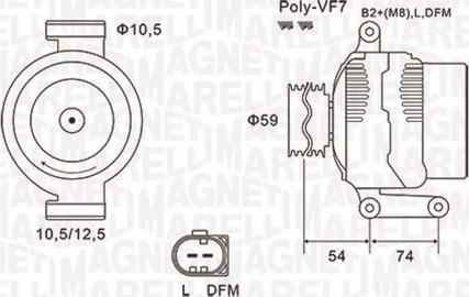 Magneti Marelli 063731922010 - Генератор vvparts.bg