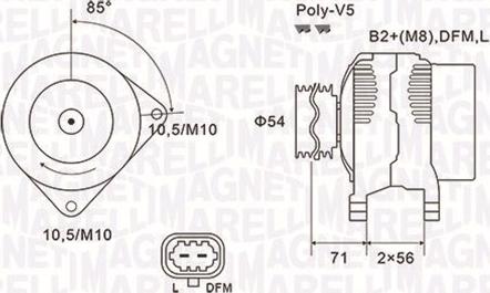 Magneti Marelli 063731973010 - Генератор vvparts.bg