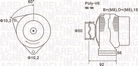 Magneti Marelli 063731491010 - Генератор vvparts.bg