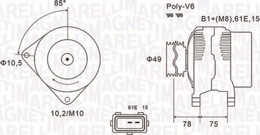 Magneti Marelli 063731591010 - Генератор vvparts.bg