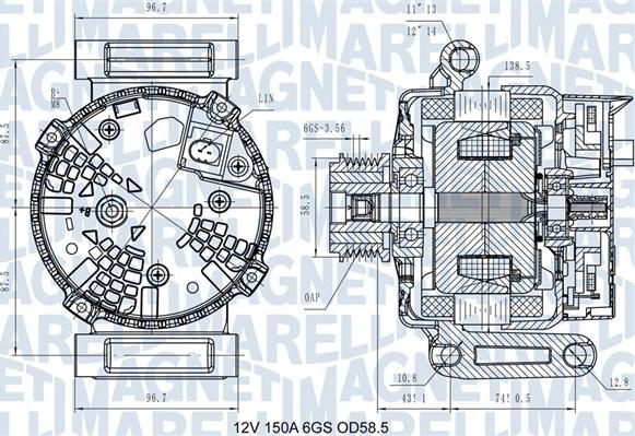 Magneti Marelli 063731546110 - Генератор vvparts.bg