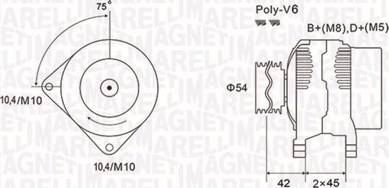 Magneti Marelli 063731564010 - Генератор vvparts.bg