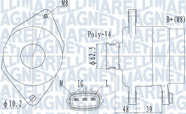 Magneti Marelli 063731517010 - Генератор vvparts.bg