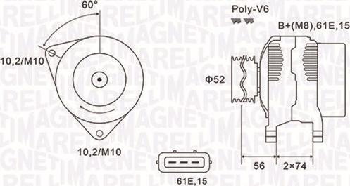 Magneti Marelli 063731580010 - Генератор vvparts.bg