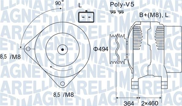 Magneti Marelli 063731645010 - Генератор vvparts.bg