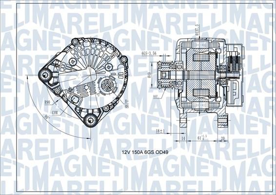 Magneti Marelli 063731618410 - Генератор vvparts.bg