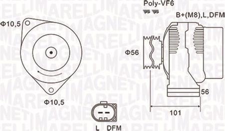 Magneti Marelli 063731689010 - Генератор vvparts.bg