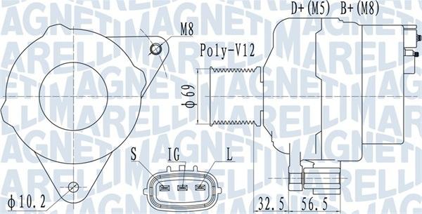 Magneti Marelli 063731633010 - Генератор vvparts.bg