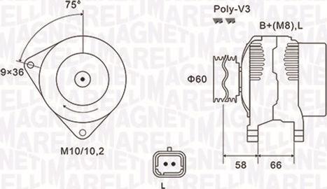 Magneti Marelli 063731637010 - Генератор vvparts.bg