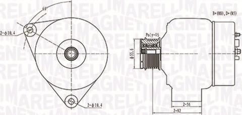 Magneti Marelli 063731090010 - Генератор vvparts.bg