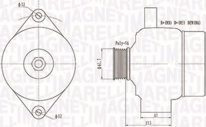 Magneti Marelli 063731890010 - Генератор vvparts.bg