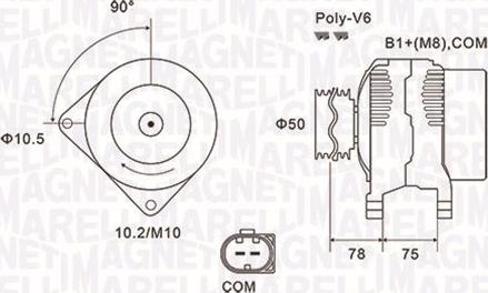 Magneti Marelli 063731825010 - Генератор vvparts.bg