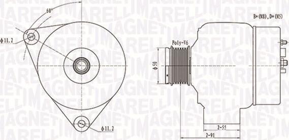 Magneti Marelli 063731300010 - Генератор vvparts.bg