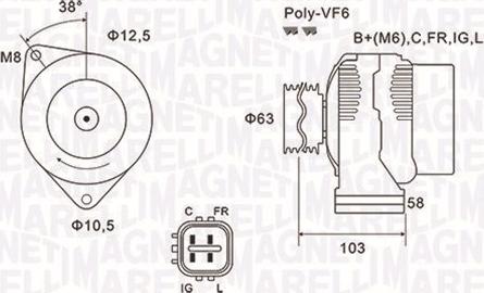 Magneti Marelli 063731727010 - Генератор vvparts.bg