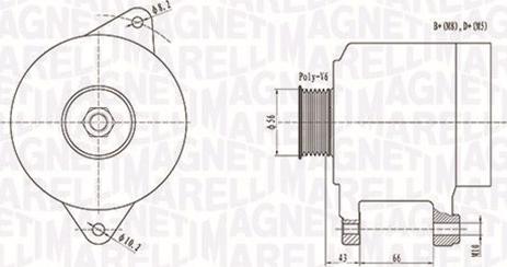 Magneti Marelli 063738250010 - Генератор vvparts.bg