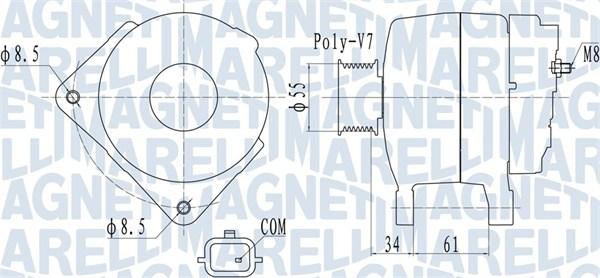 Magneti Marelli 063732054010 - Генератор vvparts.bg