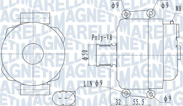 Magneti Marelli 063732055010 - Генератор vvparts.bg