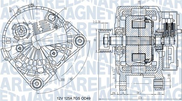 Magneti Marelli 063732058010 - Генератор vvparts.bg