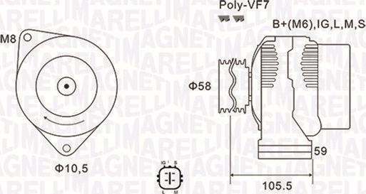 Magneti Marelli 063732069010 - Генератор vvparts.bg