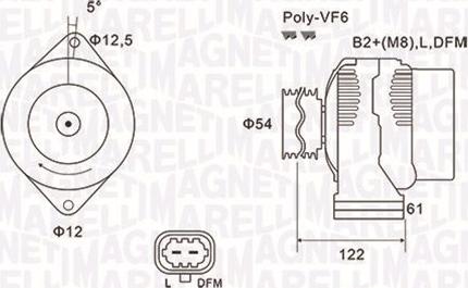 Magneti Marelli 063732005010 - Генератор vvparts.bg