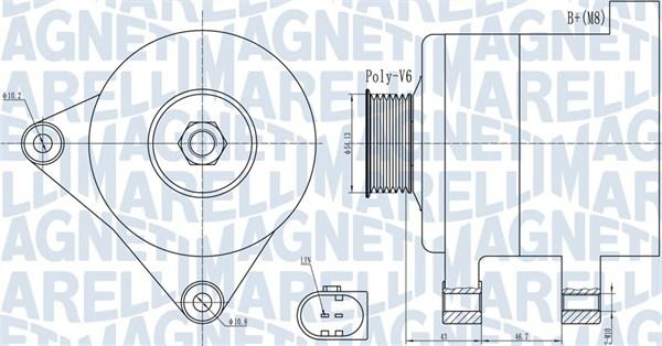 Magneti Marelli 063732000010 - Генератор vvparts.bg