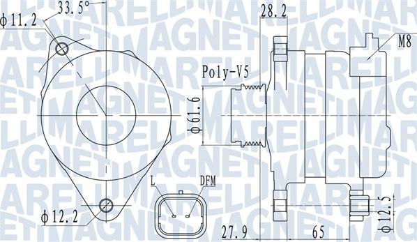 Magneti Marelli 063732016010 - Генератор vvparts.bg