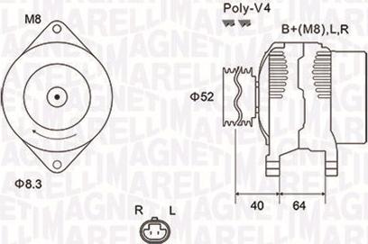 Magneti Marelli 063732023010 - Генератор vvparts.bg