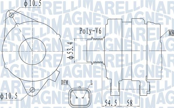 Magneti Marelli 063732142010 - Генератор vvparts.bg