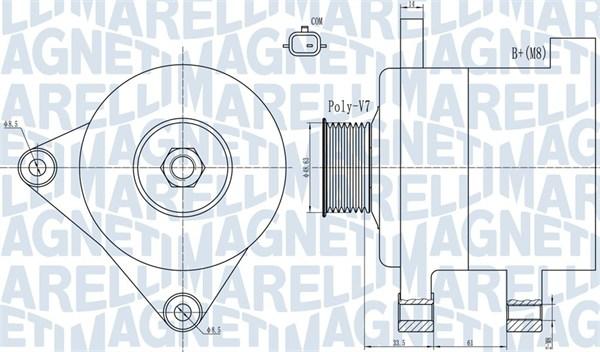 Magneti Marelli 063732101010 - Генератор vvparts.bg