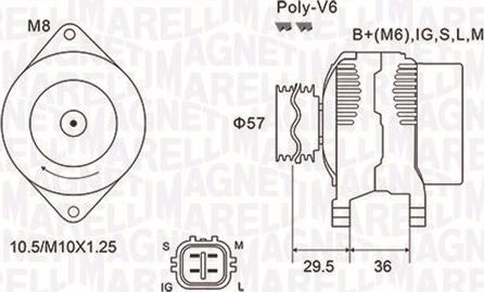 Magneti Marelli 063732102010 - Генератор vvparts.bg