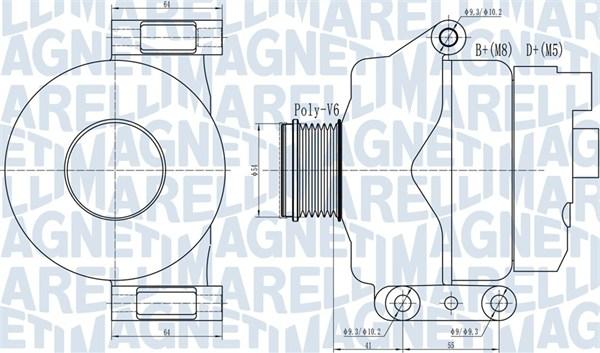 Magneti Marelli 063732132010 - Генератор vvparts.bg